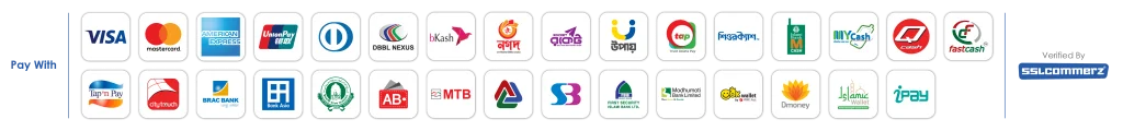 We Accept Visa, MasterCard, bKash, Nagad